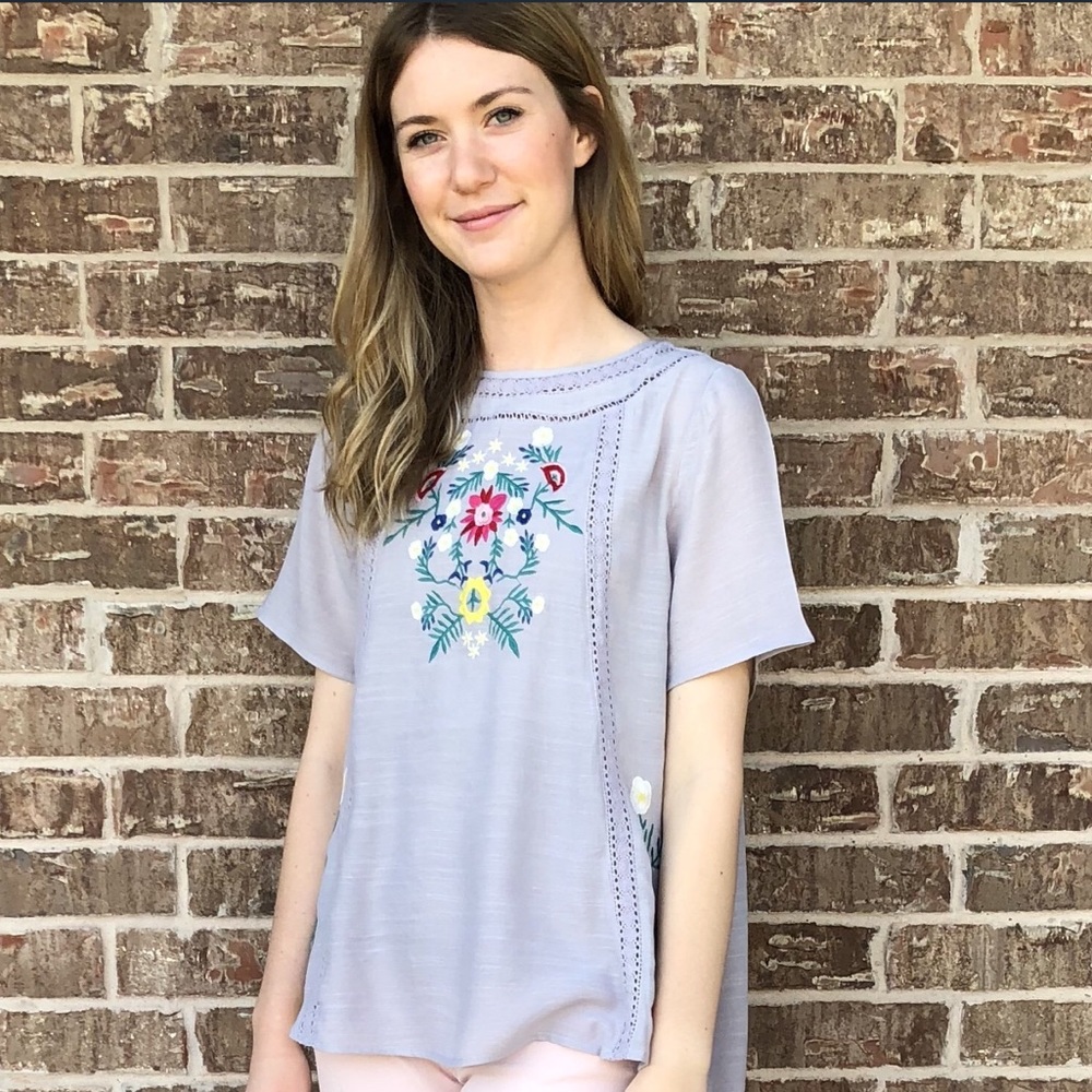 NWT Embroidered Blouse